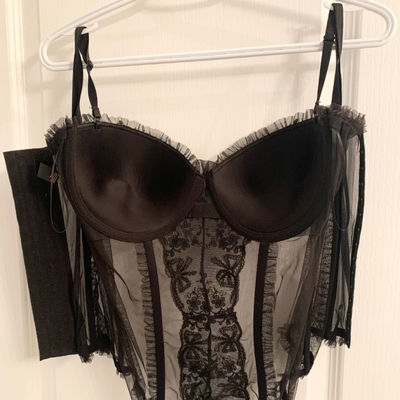 Victoria Secret Bridal Black Lingerie and matching skirt brand new condition - Picture 9 of 16